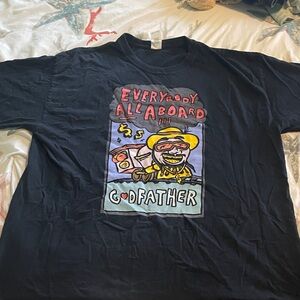 Black Graphic Tee with Bold Design